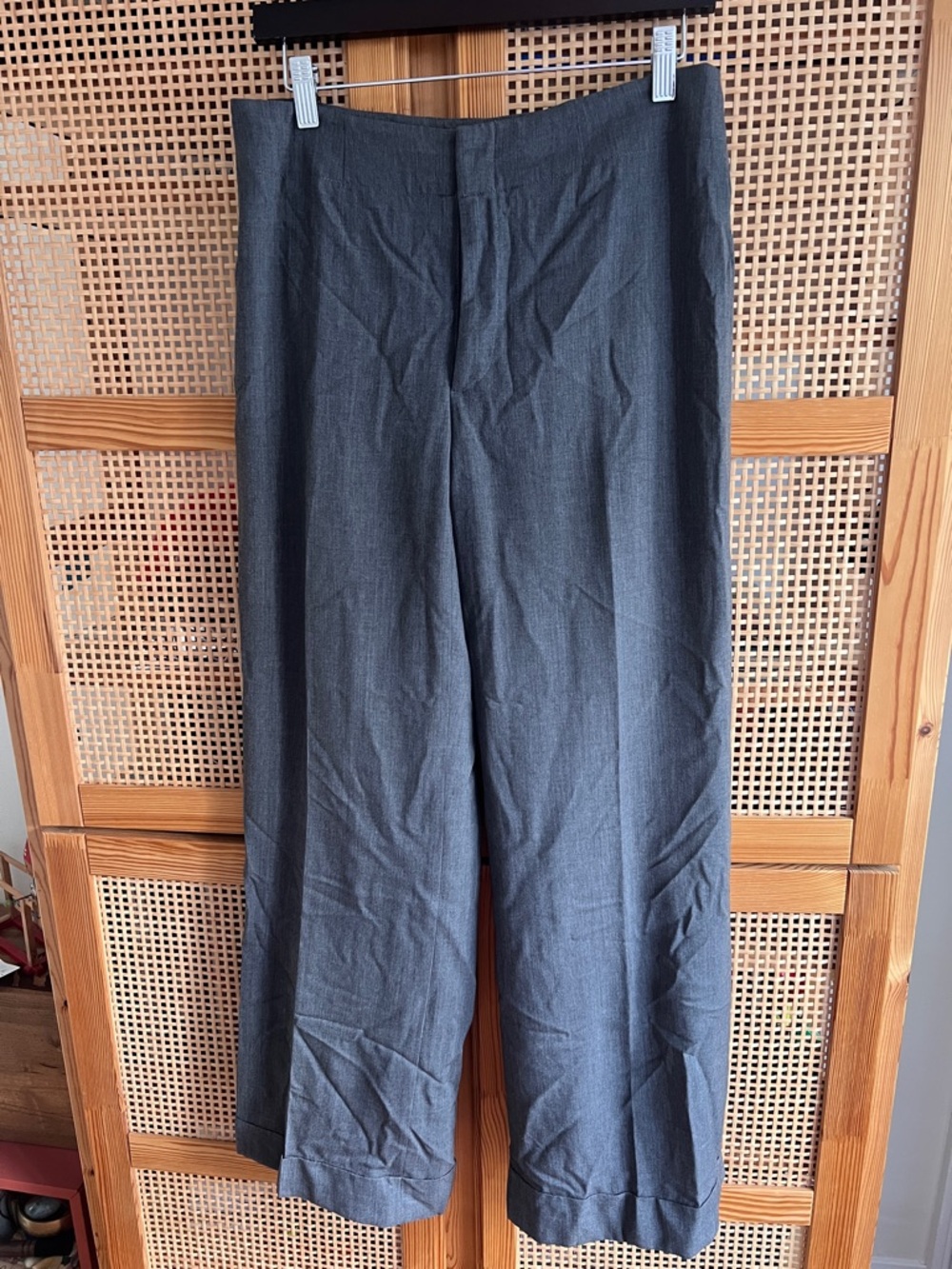 Women’s Wide-Leg Dress Pants - Charcoal Gray